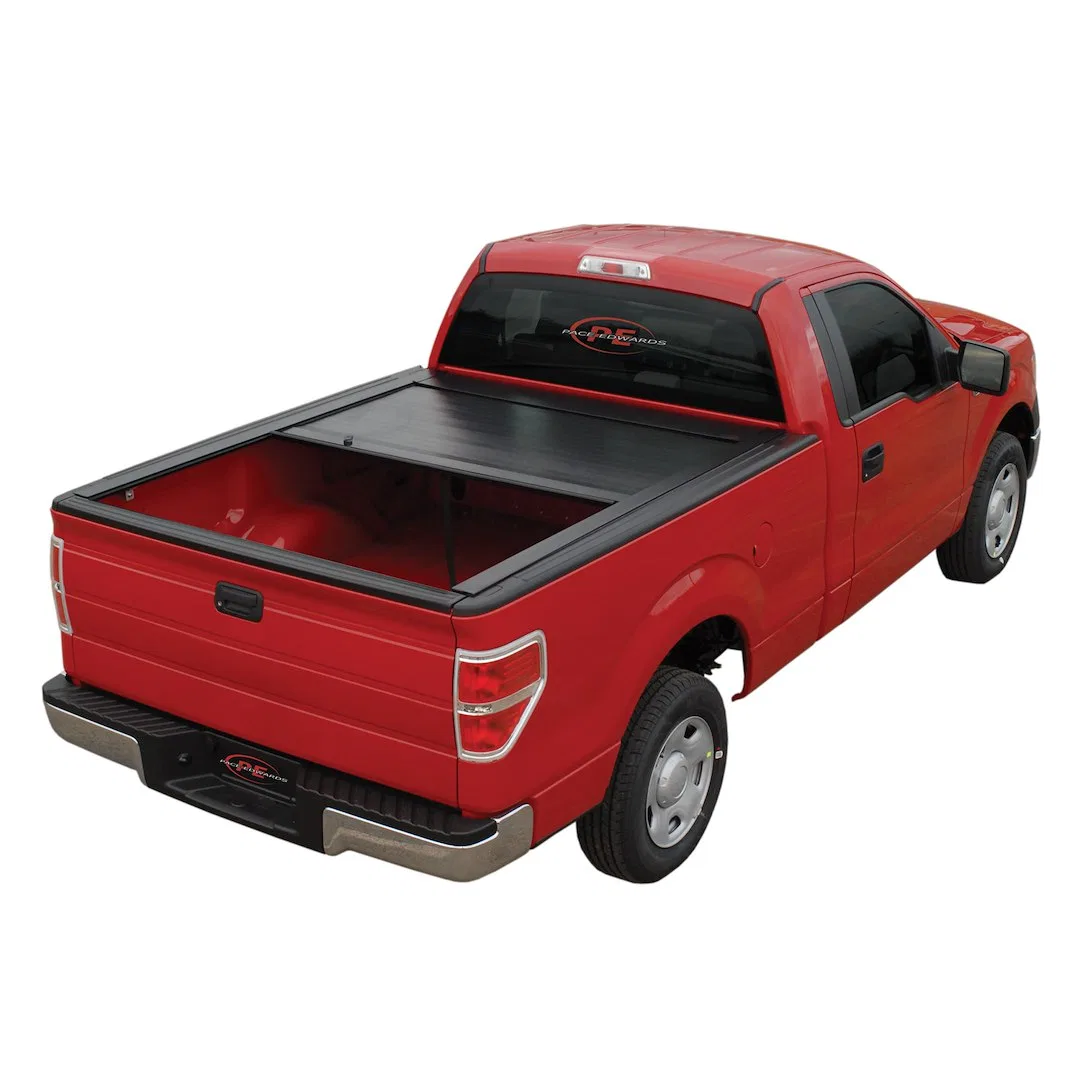 FM2078 – PACE EDWARDS Tonneau Cover, Manual Retractable Lockable Using Tailgate Handle Lock Black Aluminum Requires R...